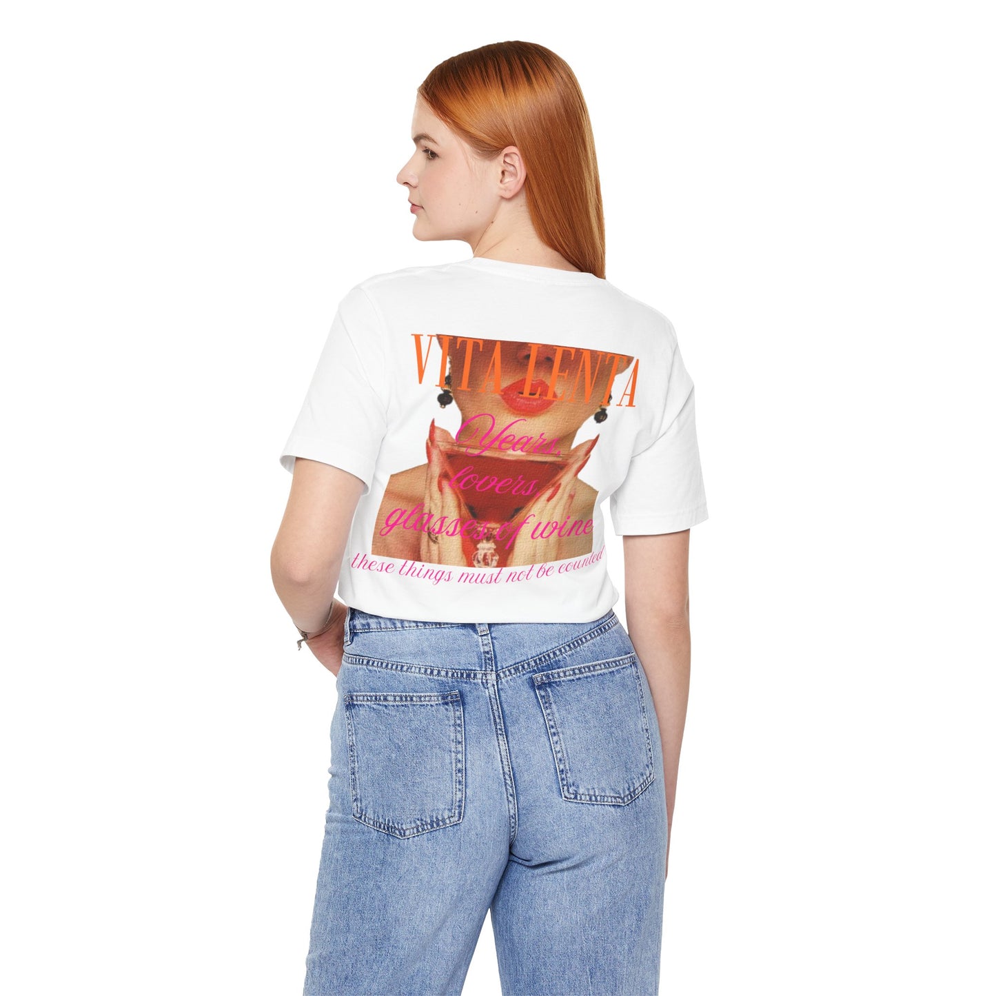 T-shirt "Years, lovers, glasses of wine" - Vita Lenta by Seacily.