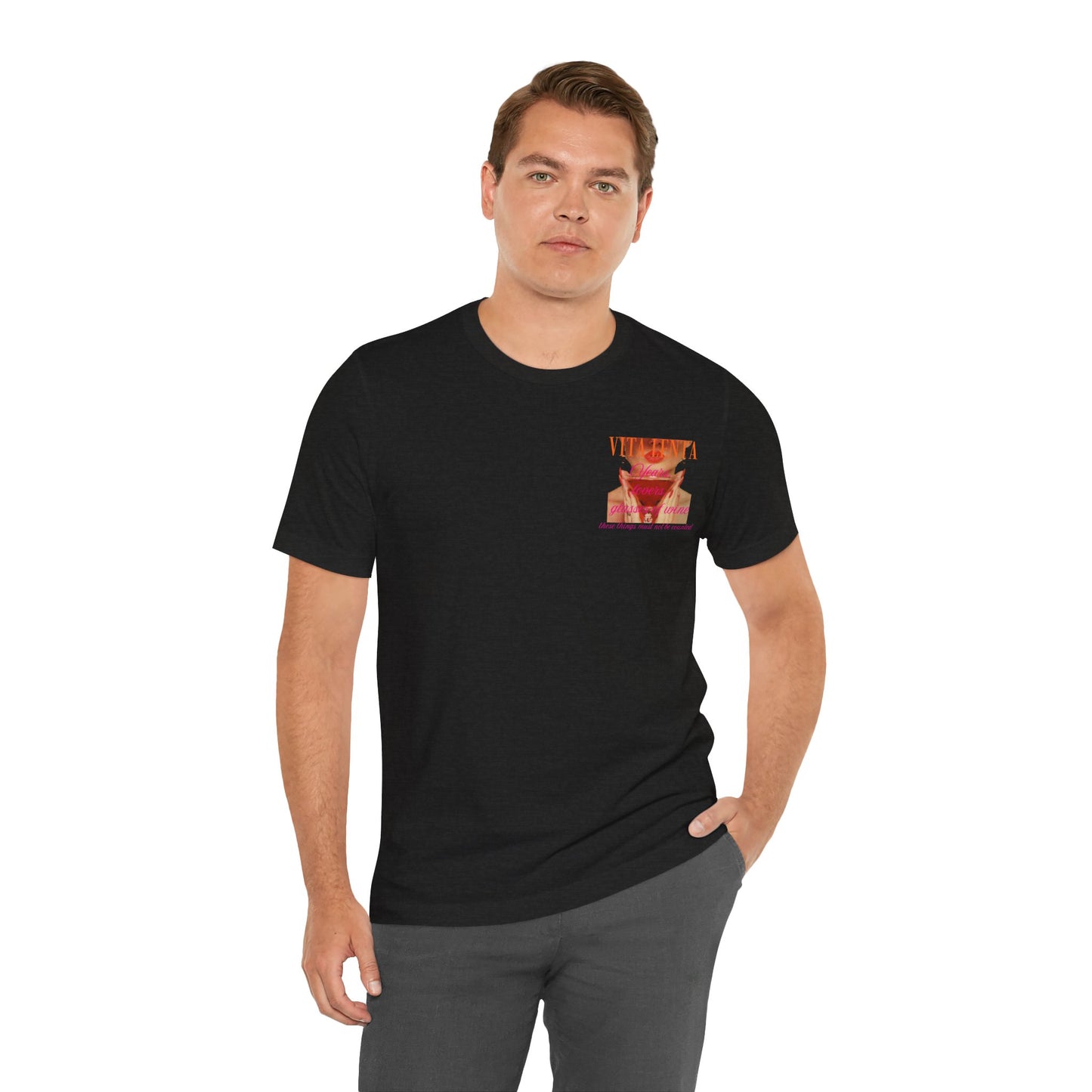 T-shirt "Years, lovers, glasses of wine" - Vita Lenta by Seacily.