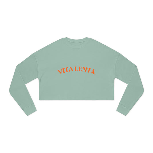 Cropped Sweatshirt "Vita Lenta" by Seacily