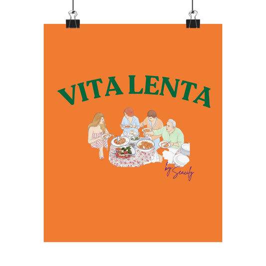 Wall art poster "Slow food" - Vita Lenta by Seacily.