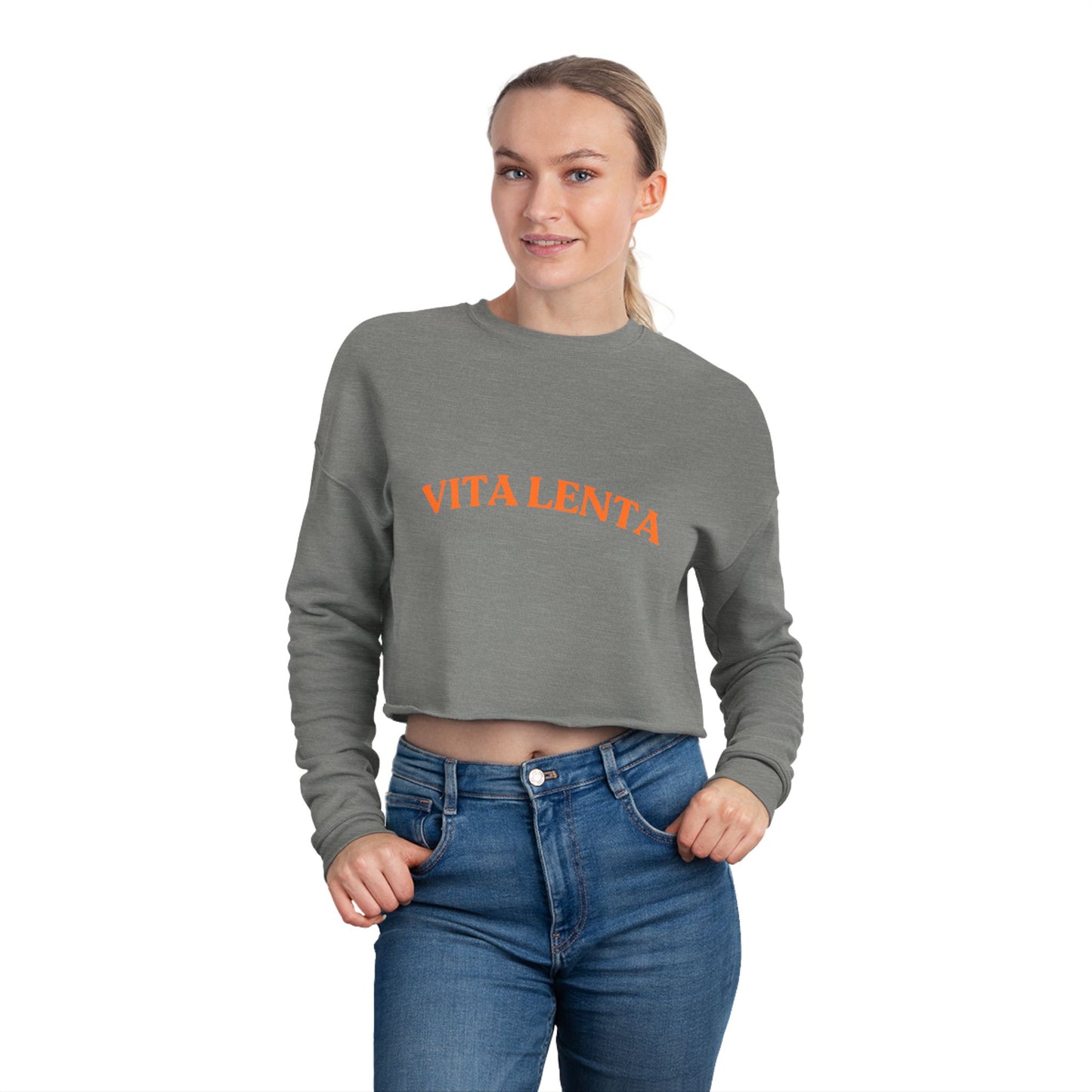 Cropped Sweatshirt "Vita Lenta" by Seacily
