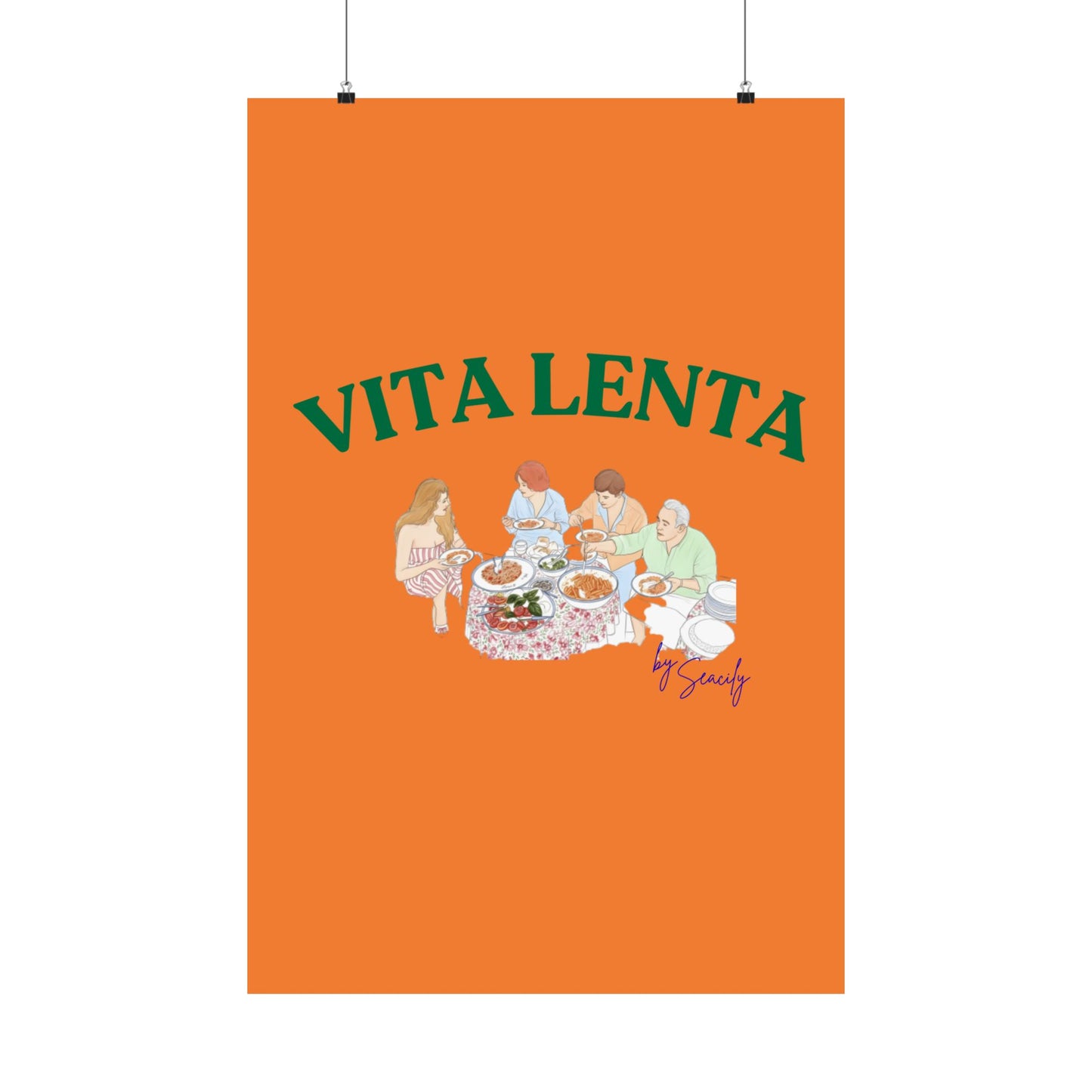Wall art poster "Slow food" - Vita Lenta by Seacily.