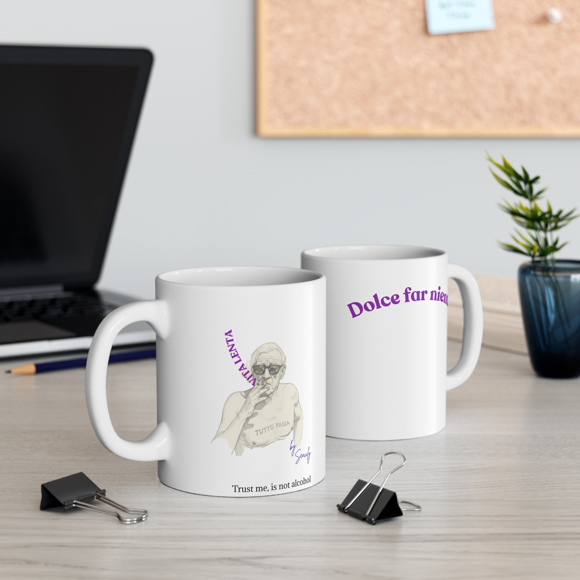 Vita Lenta 11oz mug collection by Seacily, inspired by the Mediterranean lifestyle and Italian slow living