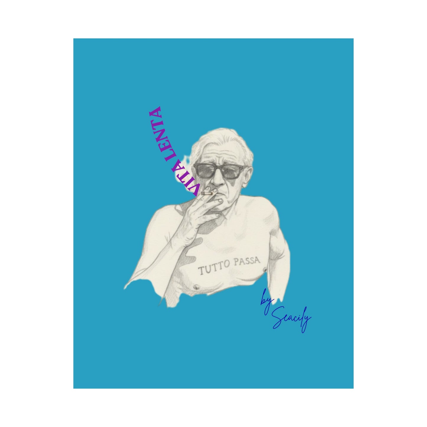 Wall art poster "Slow smokers" - Vita Lenta by Seacily.