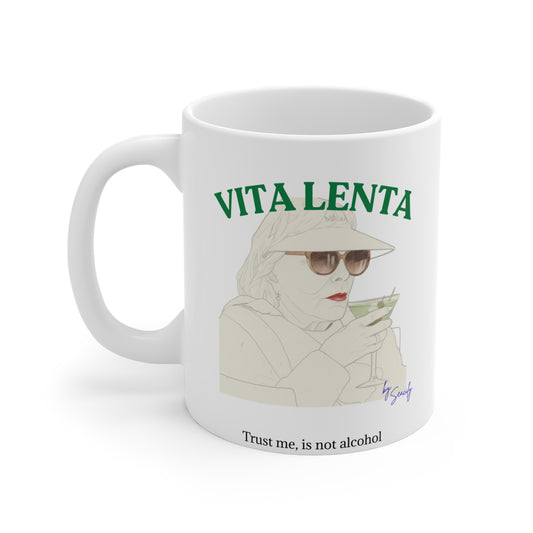 Vita Lenta 11oz mug collection by Seacily, inspired by the Mediterranean lifestyle and Italian slow living
