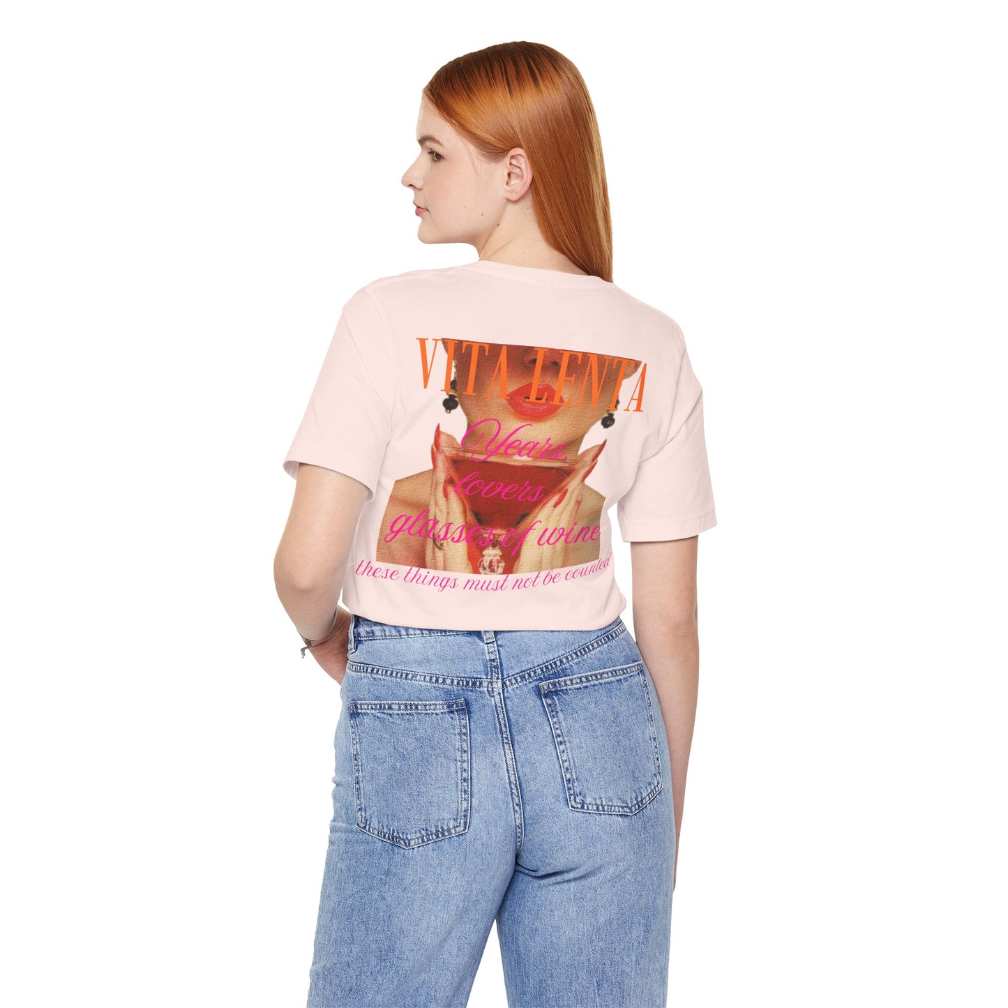 T-shirt "Years, lovers, glasses of wine" - Vita Lenta by Seacily.