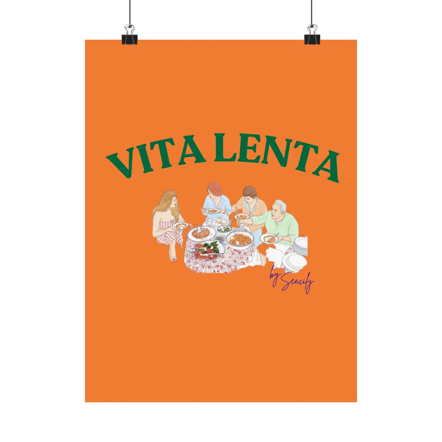 Wall art poster "Slow food" - Vita Lenta by Seacily.