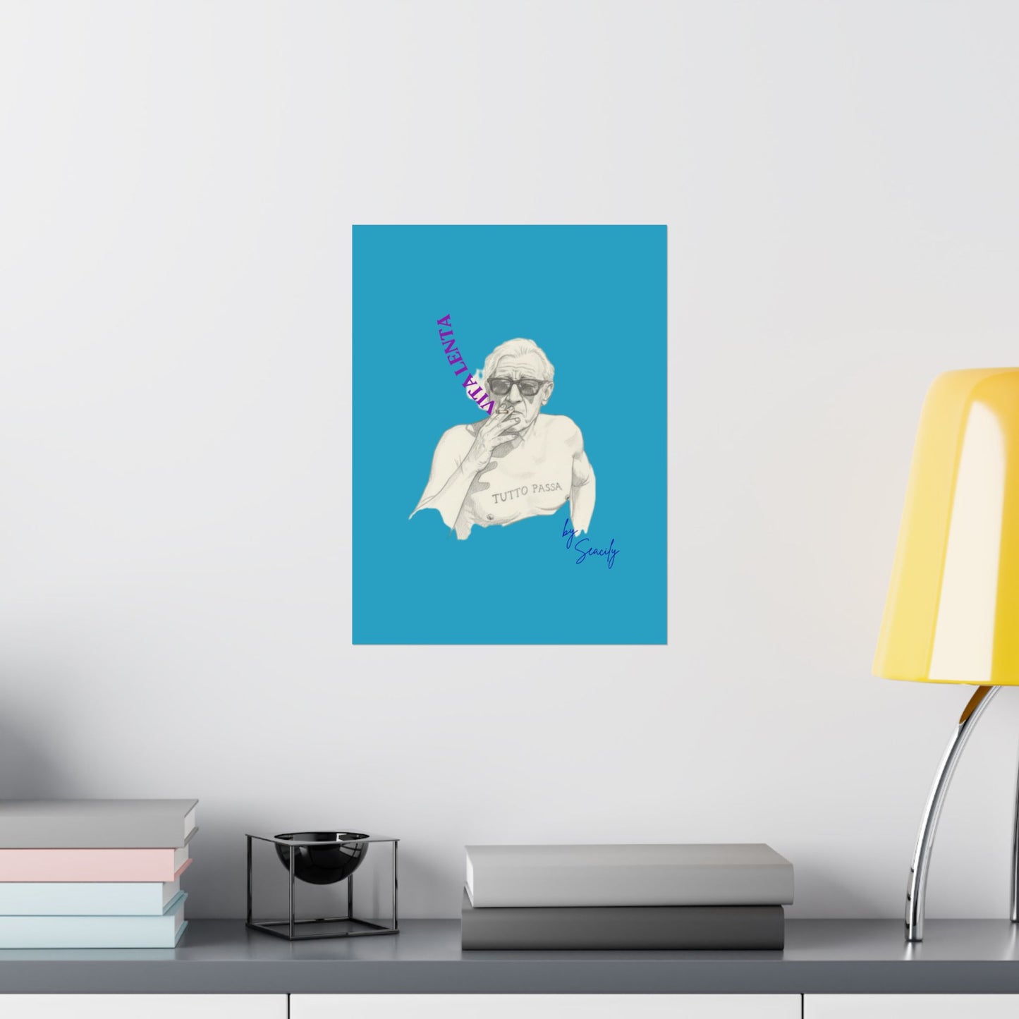 Wall art poster "Slow smokers" - Vita Lenta by Seacily.