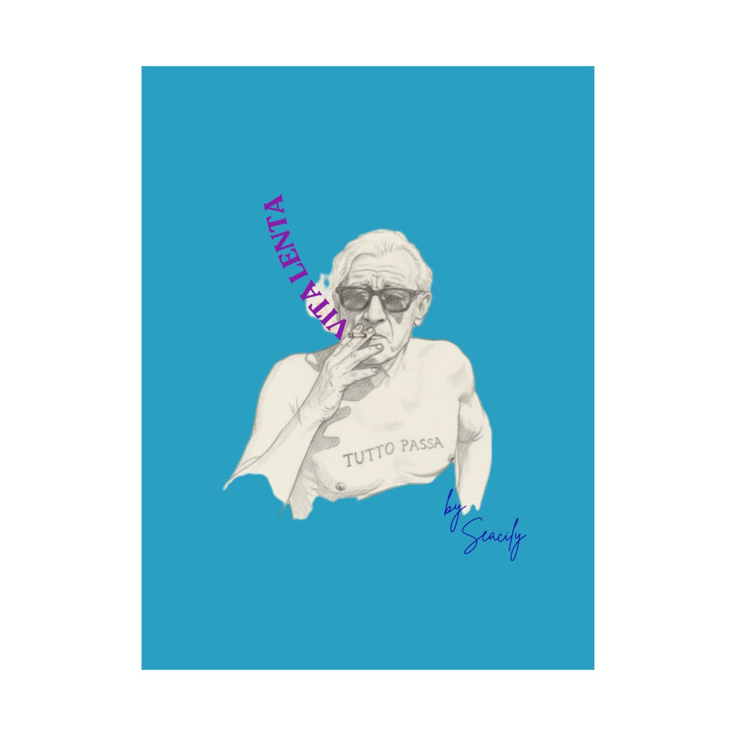 Wall art poster "Slow smokers" - Vita Lenta by Seacily.