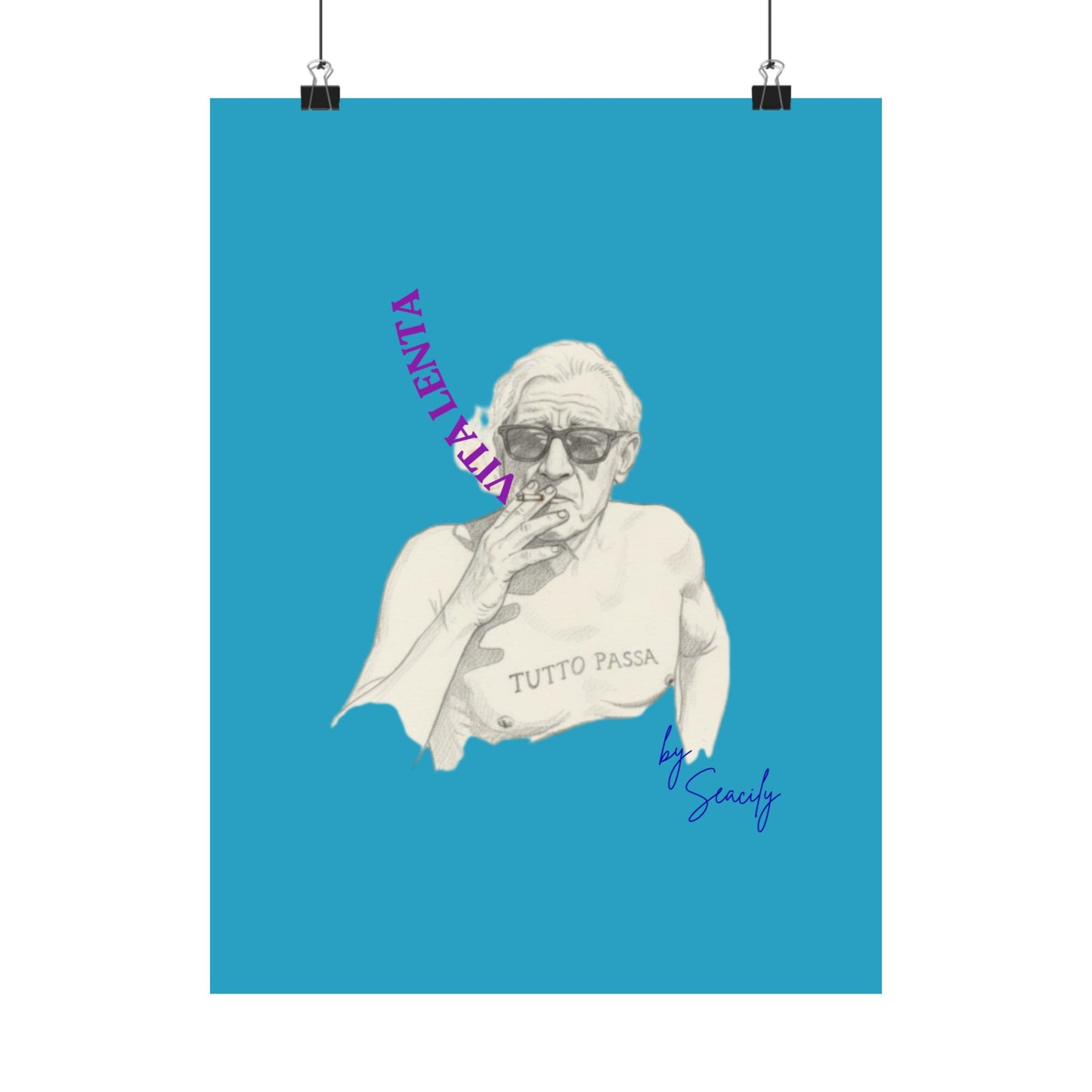 Wall art poster "Slow smokers" - Vita Lenta by Seacily.