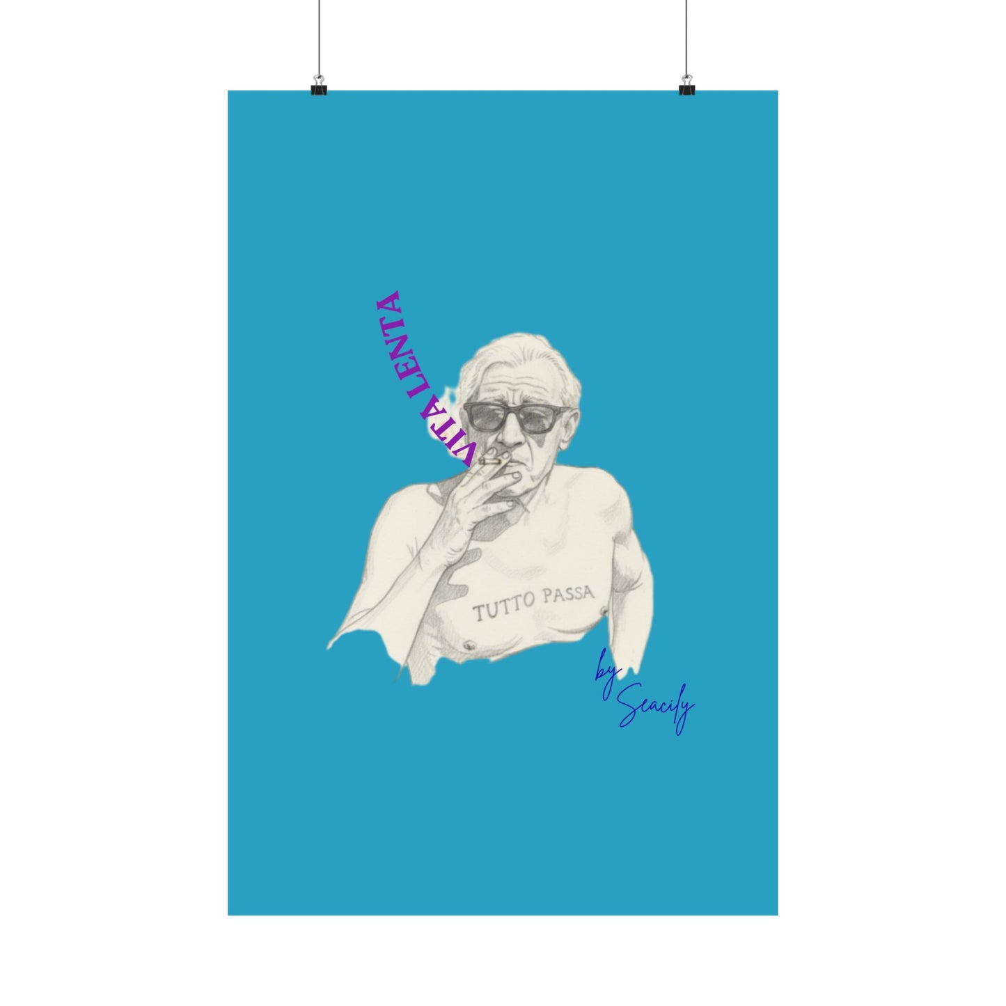 Wall art poster "Slow smokers" - Vita Lenta by Seacily.