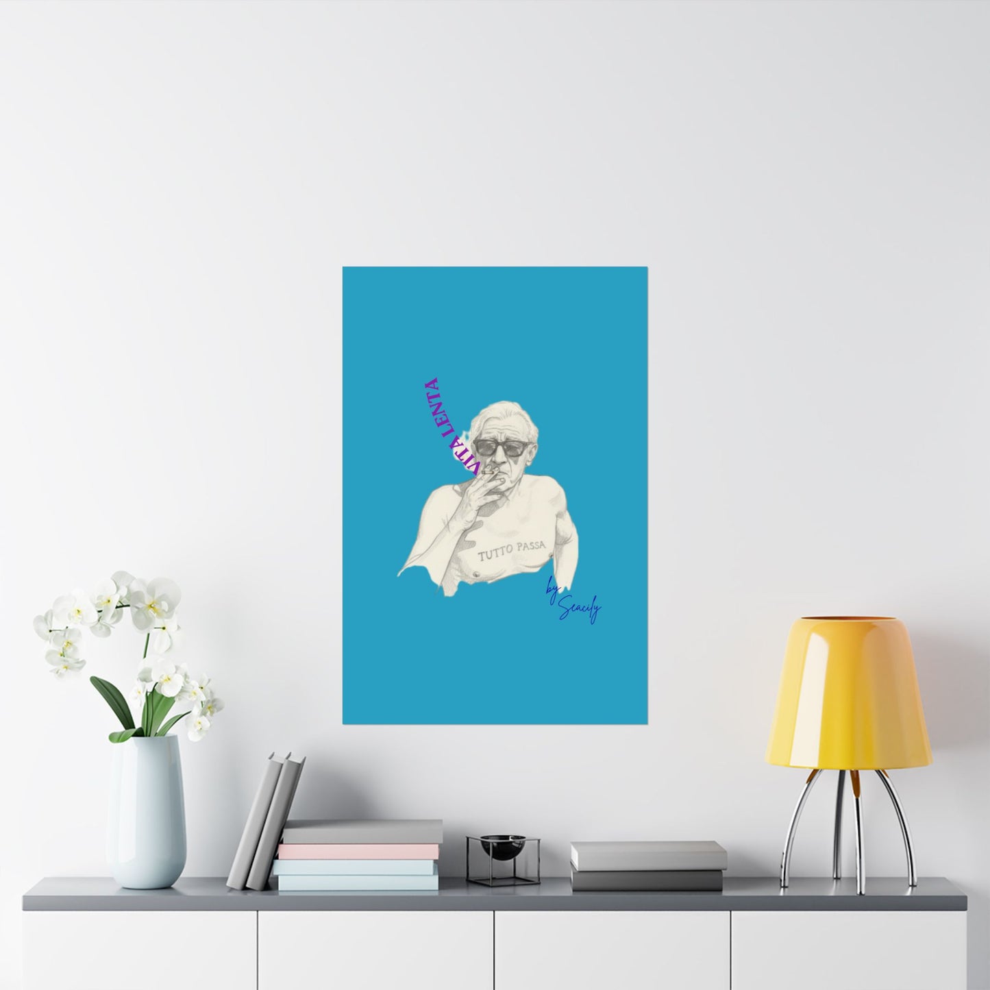 Wall art poster "Slow smokers" - Vita Lenta by Seacily.