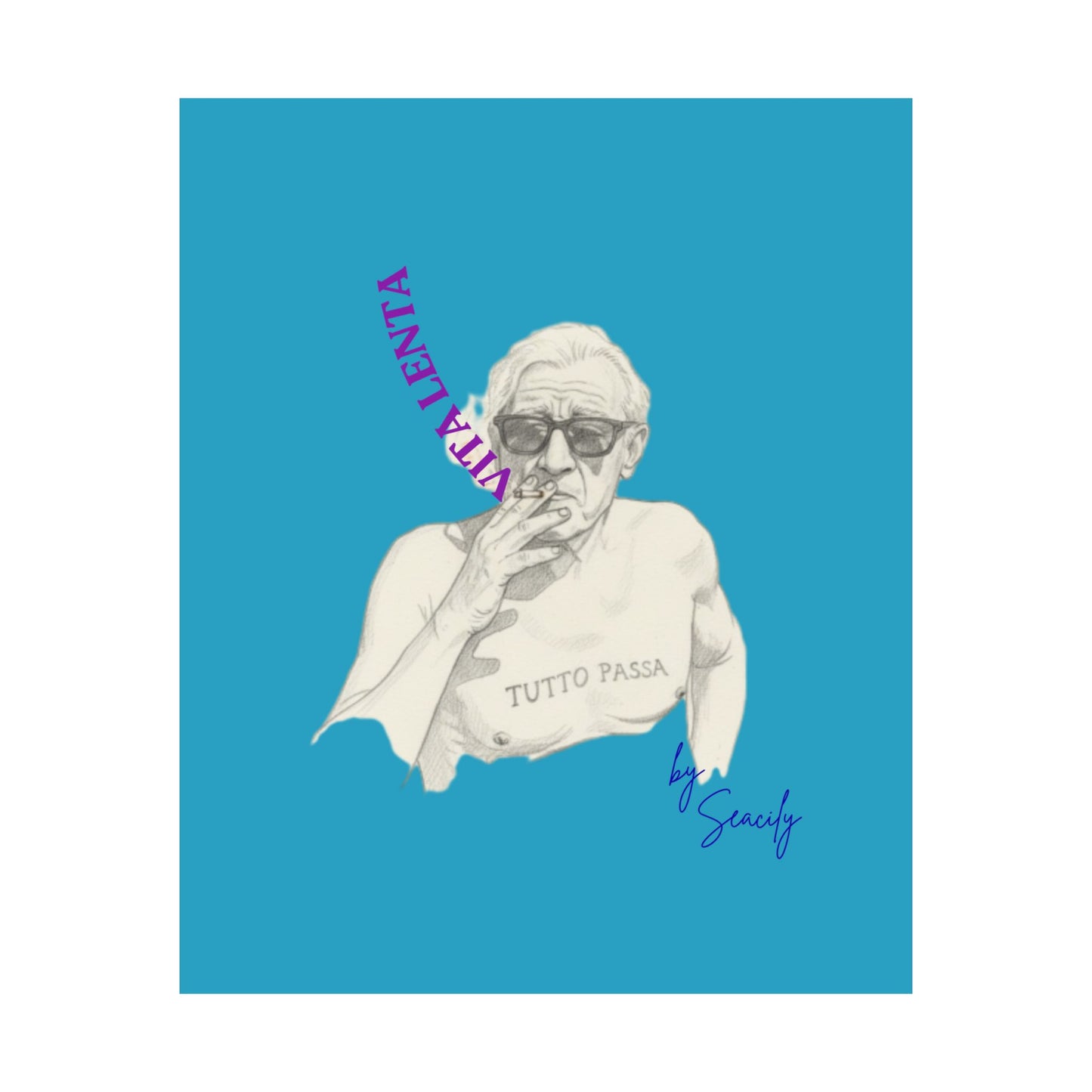 Wall art poster "Slow smokers" - Vita Lenta by Seacily.