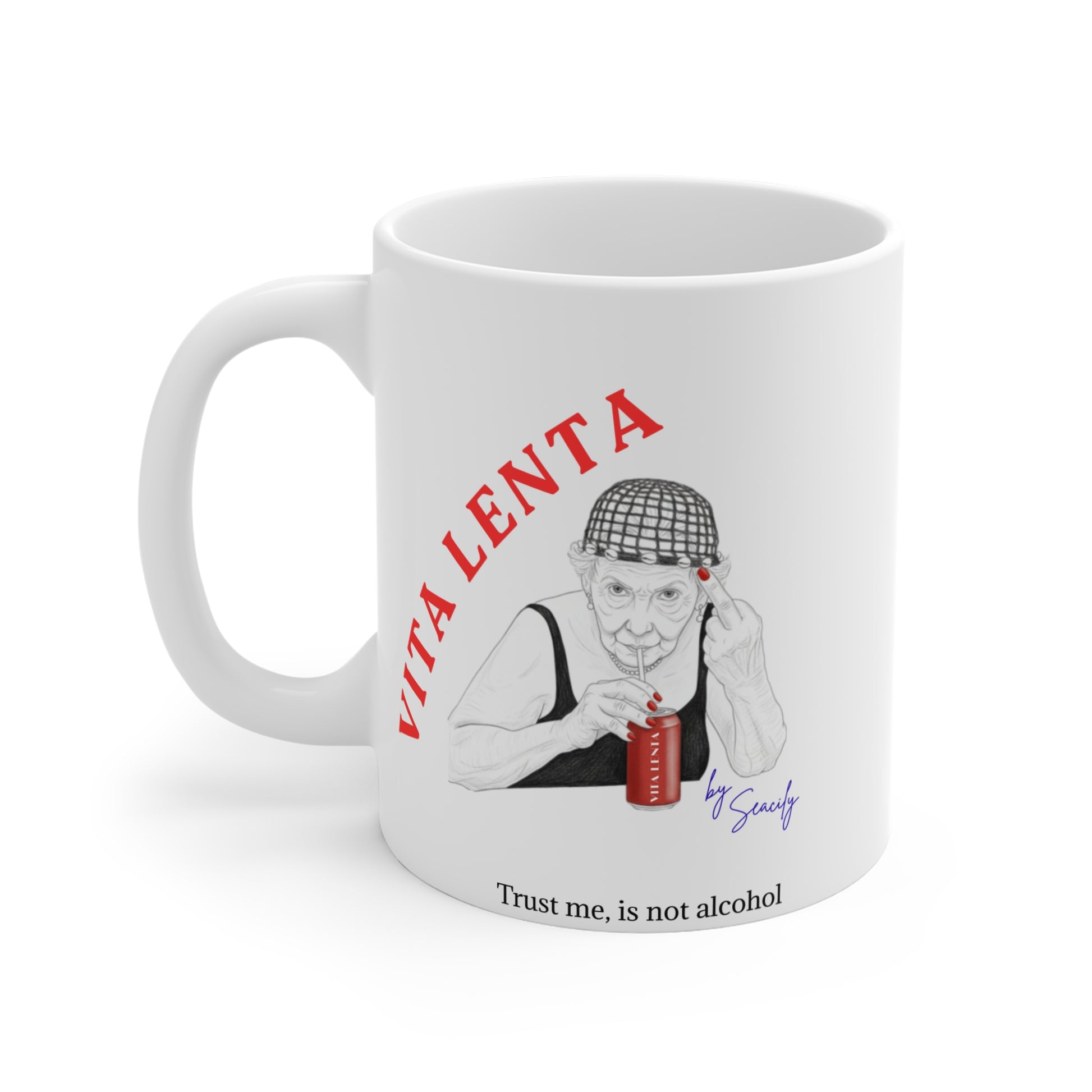 Vita Lenta 11oz mug collection by Seacily, inspired by the Mediterranean lifestyle and Italian slow living