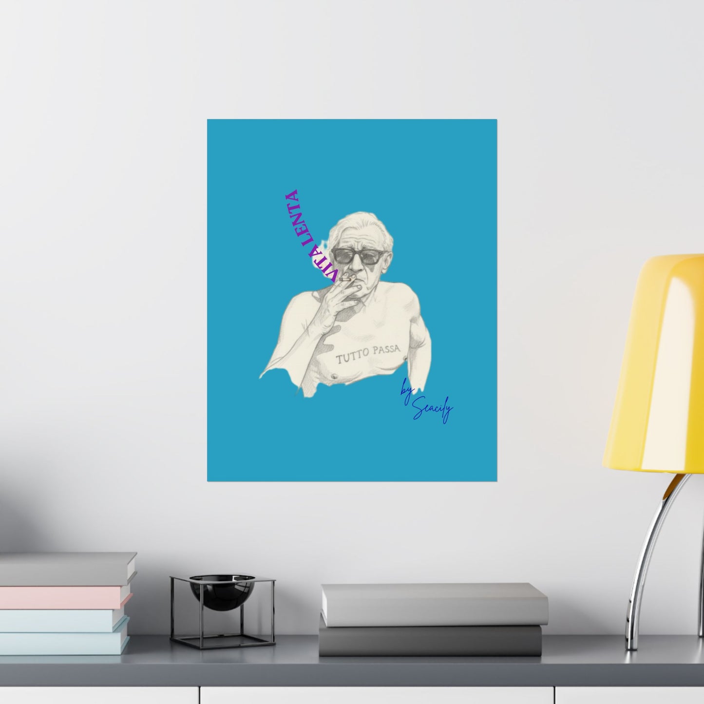 Wall art poster "Slow smokers" - Vita Lenta by Seacily.