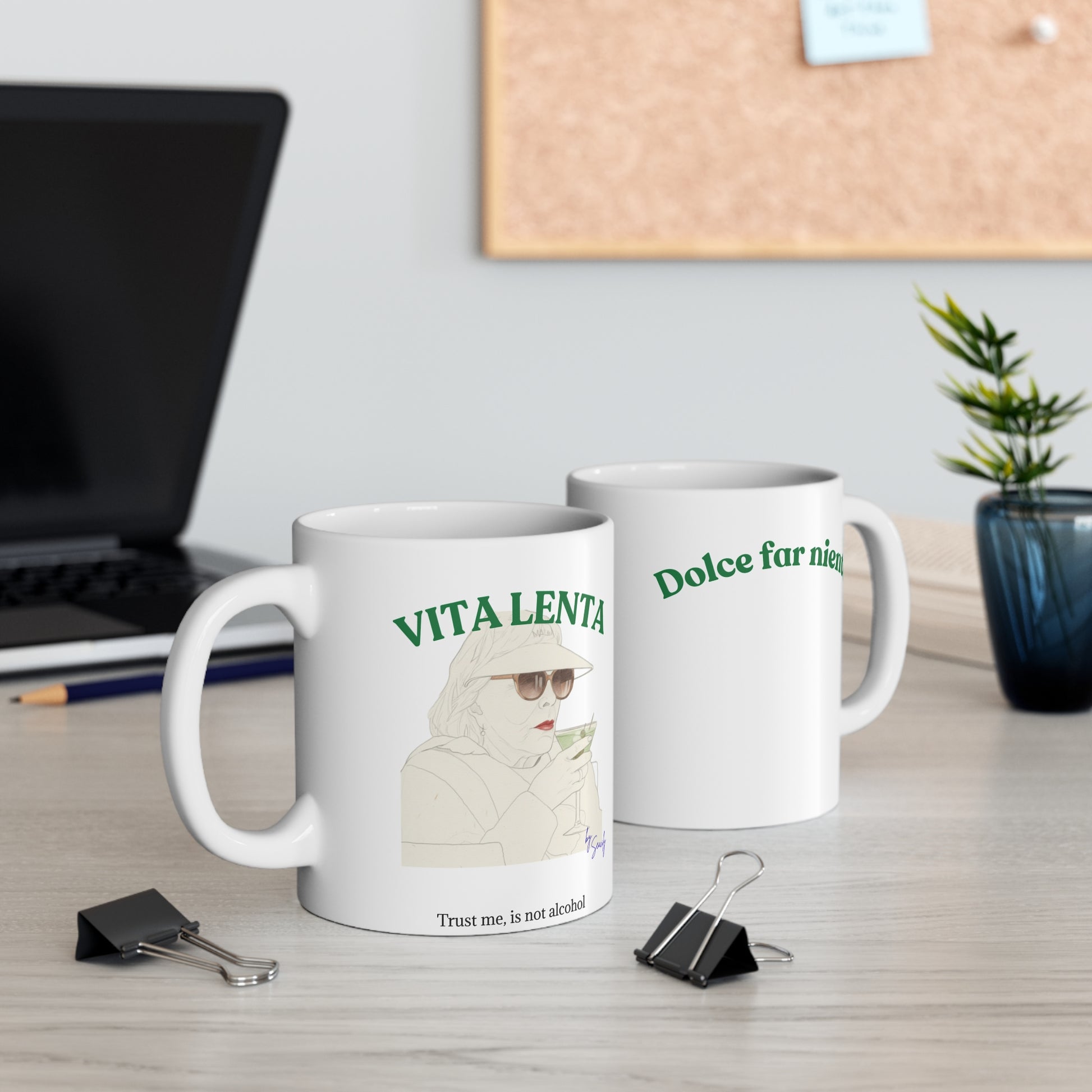 Vita Lenta 11oz mug collection by Seacily, inspired by the Mediterranean lifestyle and Italian slow living