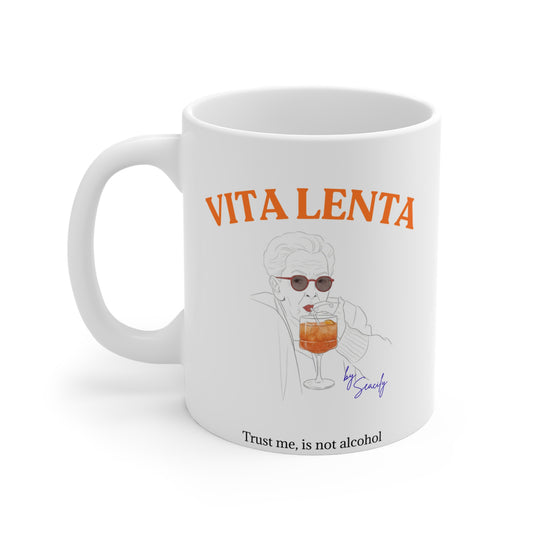Vita Lenta 11oz mug collection by Seacily, inspired by the Mediterranean lifestyle and Italian slow living