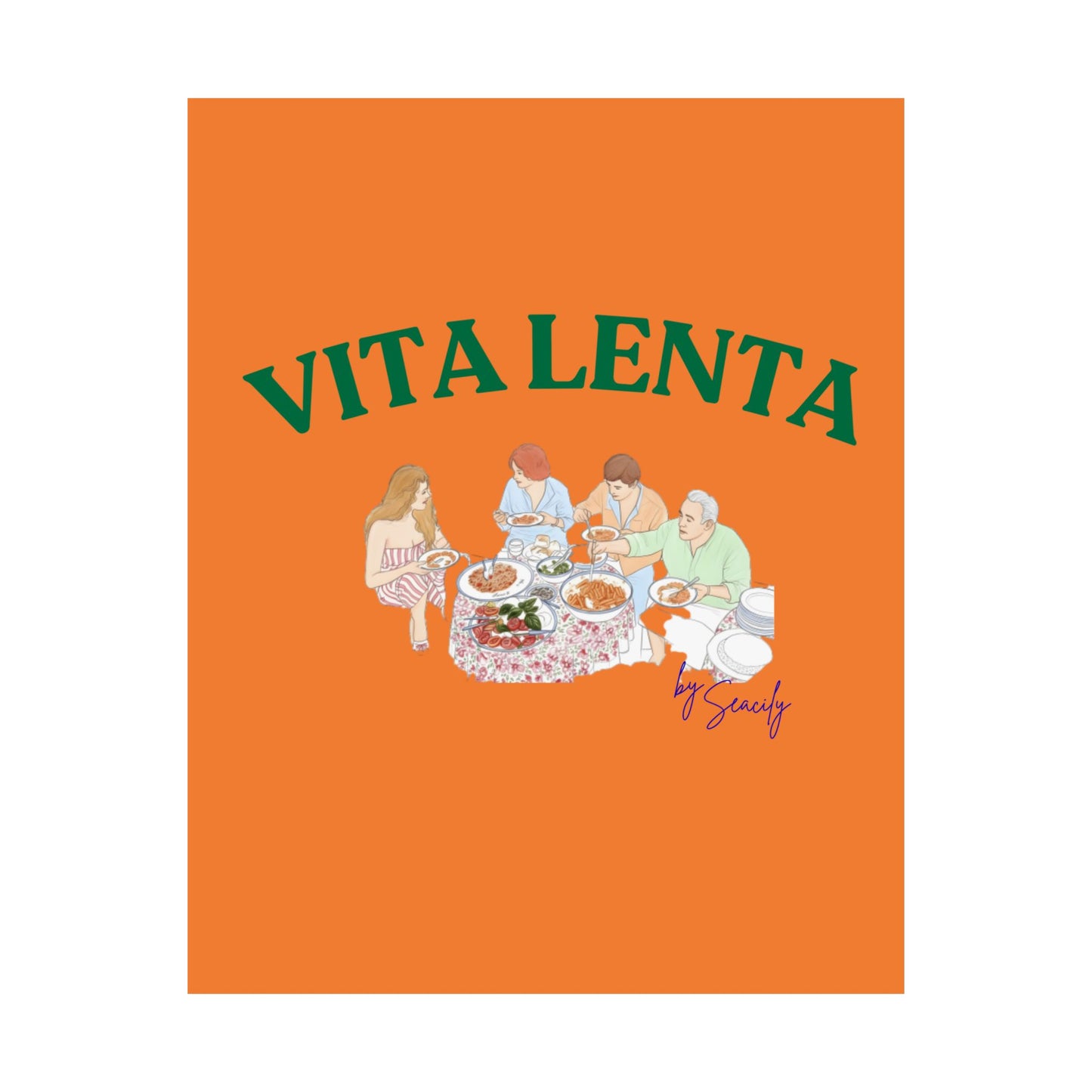 Wall art poster "Slow food" - Vita Lenta by Seacily.